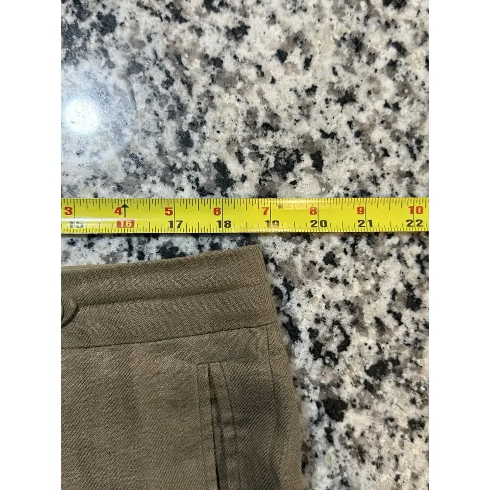 Loro Piana Greenish Brown Linen Trousers Pants Size 50 US 37x30
